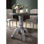 Table de salle à manger ronde sur pied en bois Iris de Roundhill Furniture