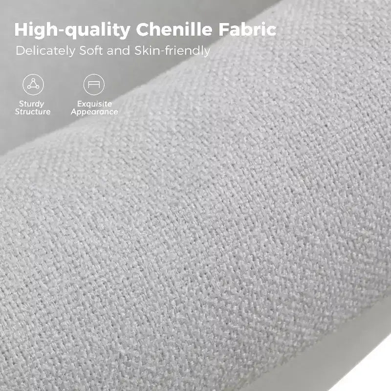Fauteuil pivotant déhoussable Bernhard avec tissu texturé et accoudoirs évasés | HULALA HOME
