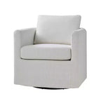Fauteuil pivotant déhoussable Bernhard avec tissu texturé et accoudoirs évasés | HULALA HOME