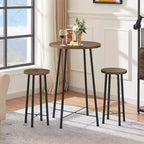 VECELO Ensemble table et 2 chaises de salle à manger, table ronde et chaises modernes hauteur comptoir pour cuisine