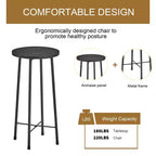 VECELO Ensemble table et 2 chaises de salle à manger, table ronde et chaises modernes hauteur comptoir pour cuisine