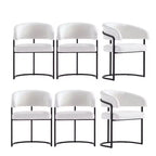 Lot de 6 chaises de salle à manger modernes rembourrées en similicuir Augusta de Manhattan Comfort