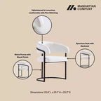 Lot de 6 chaises de salle à manger modernes rembourrées en similicuir Augusta de Manhattan Comfort
