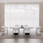 Lot de 6 chaises de salle à manger modernes rembourrées en similicuir Augusta de Manhattan Comfort
