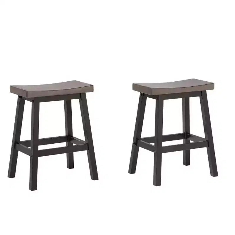 Brassex Lot de 2 tabourets de bar hauteur comptoir Ashanti