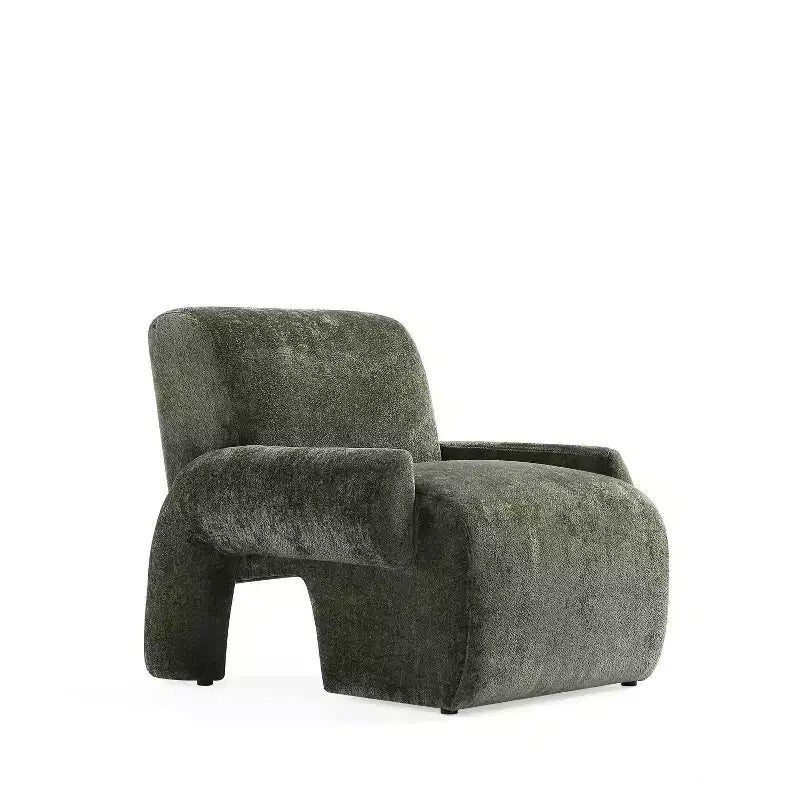 Chaise d'appoint moderne rembourrée en chenille Verandah Manhattan Comfort