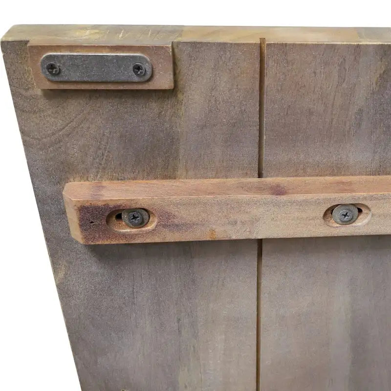 Bahut de rangement d'appoint 2 portes en bois de manguier gris cendré – Unité individuelle