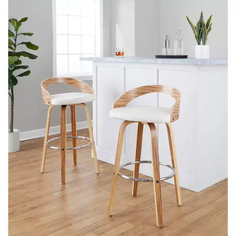 Lot de 2 tabourets de bar pivotants Grotto 76 cm LumiSource