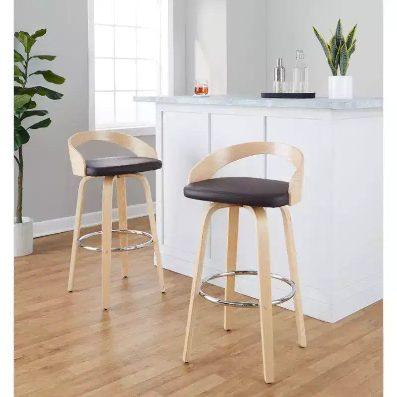 Lot de 2 tabourets de bar pivotants Grotto 76 cm LumiSource