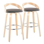 Lot de 2 tabourets de bar pivotants Grotto 76 cm LumiSource