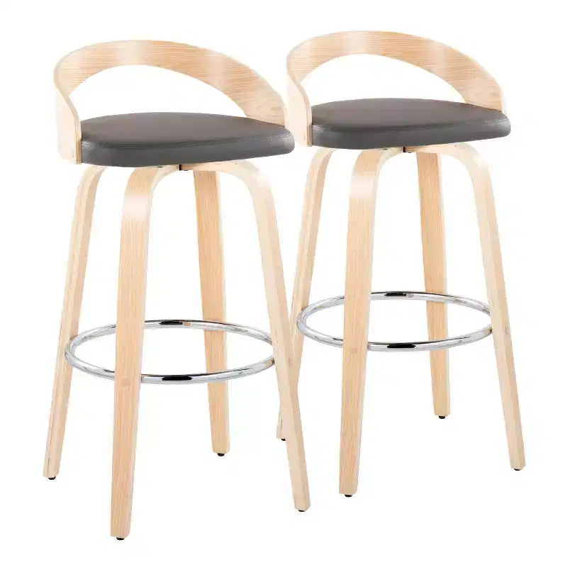 Lot de 2 tabourets de bar pivotants Grotto 76 cm LumiSource