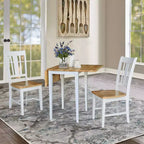 Table de salle à manger International Concepts Small Dual Drop Leaf avec 2 chaises San Remo Splat