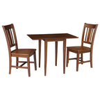 International Concepts Small Dual Drop Leaf Dining Table with 2 San Remo Splat