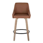 LumiSource Lot de 2 tabourets de bar hauteur comptoir Hannah en bois délavé