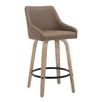 LumiSource Lot de 2 tabourets de bar hauteur comptoir Hannah en bois délavé