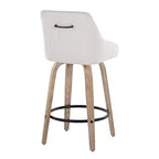 LumiSource Lot de 2 tabourets de bar hauteur comptoir Hannah en bois délavé