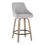LumiSource Lot de 2 tabourets de bar hauteur comptoir Hannah en bois délavé