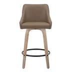 LumiSource Lot de 2 tabourets de bar hauteur comptoir Hannah en bois délavé