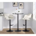 LumiSource Lot de 2 tabourets de bar réglables Margarite en similicuir noir