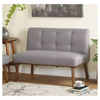 Buylateral Ensemble de salle à manger 4 pièces Playmate Mid-Century Modern Upholstered Breakfast Nook Noyer Meubles rembourrés polyvalents, Hévéa