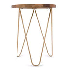 Table d'appoint Tillman en métal et bois