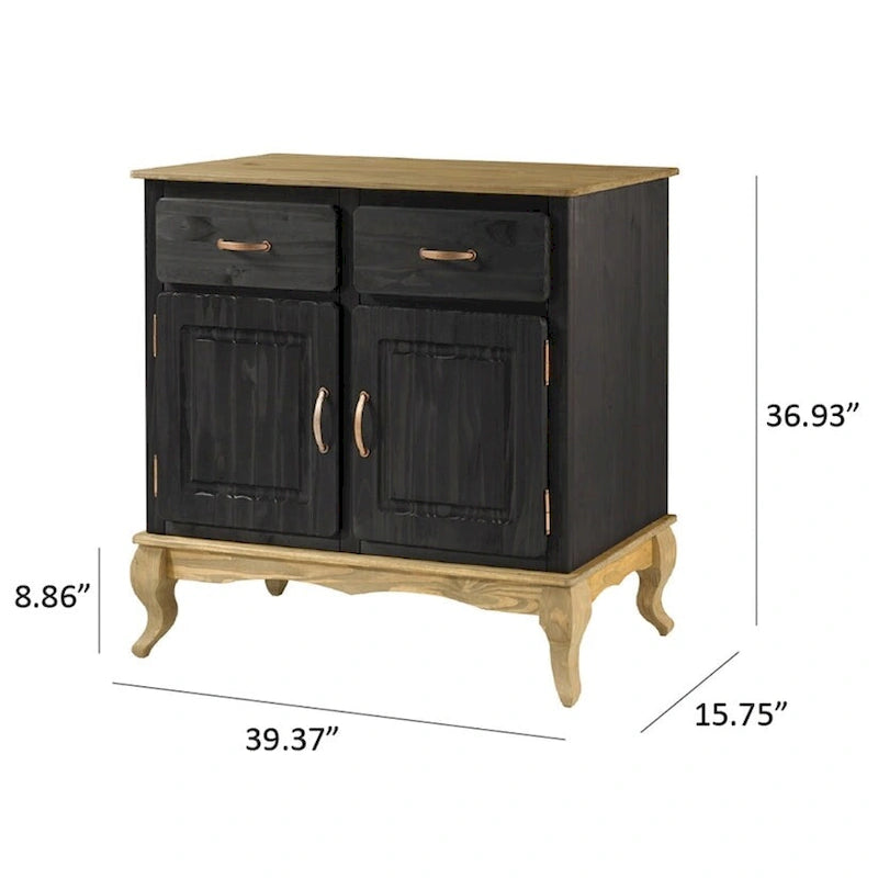 Buffet en bois vert