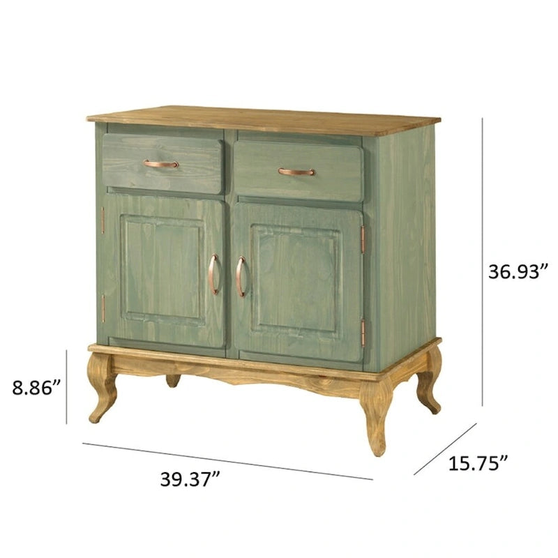 Buffet en bois vert